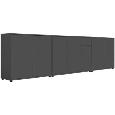 Mid.you , Anthrazit , Holzwerkstoff , 7 Fächer , 2 Schublade(n) Schubladen , 263.5x73x33 cm , Made in Germany , erweiterbar, stehend, in verschiedenen Größen erhältlich , Kleinmöbel, Kommoden, Sideboards Mid.you , Anthrazit , Holzwerkstoff , 7 Fächer , 2 Schublade(n) Schubladen , 263.5x73x33 cm , Made in Germany , erweiterbar, stehend, in verschiedenen Größen erhältlich , Kleinmöbel, Kommoden, Sideboards
