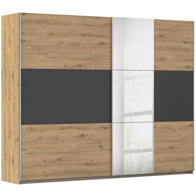 Möbelix , Grau, Klar, Eiche Artisan , Holzwerkstoff , 3 Fächer , 261x210x59 cm , Blauer Engel, Goldenes M, Made in Germany , Schlafzimmer, Kleiderschränke, Schwebetürenschränke Möbelix , Grau, Klar, Eiche Artisan , Holzwerkstoff , 3 Fächer , 261x210x59 cm , Blauer Engel, Goldenes M, Made in Germany , Schlafzimmer, Kleiderschränke, Schwebetürenschränke