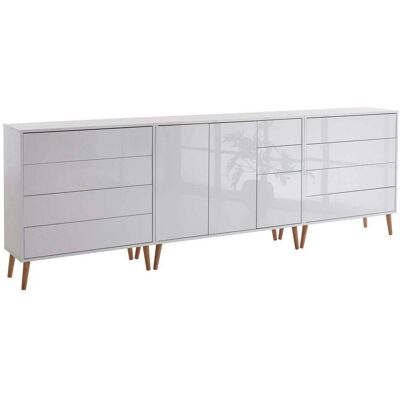 Mid.you , Weiß, Weiß Hochglanz , Holzwerkstoff , 1 Fächer , 10 Schublade(n) Schubladen , 263.5x86x33 cm , Made in Germany , erweiterbar, stehend, in verschiedenen Holzdekoren erhältlich , Kleinmöbel, Kommoden, Sideboards Mid.you , Weiß, Weiß Hochglanz , Holzwerkstoff , 1 Fächer , 10 Schublade(n) Schubladen , 263.5x86x33 cm , Made in Germany , erweiterbar, stehend, in verschiedenen Holzdekoren erhältlich , Kleinmöbel, Kommoden, Sideboards