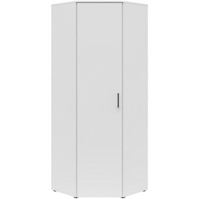 Carryhome Weiße Eckschrank - 1 Tür, 6 Regale - Eckdesign Carryhome Weiße Eckschrank - 1 Tür, 6 Regale - Eckdesign