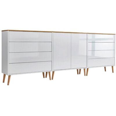 Mid.you , Weiß, Eiche Artisan, Weiß Hochglanz , Holzwerkstoff , massiv , 3 Fächer , 8 Schublade(n) Schubladen , 237x86x33 cm , erweiterbar, stehend , Kleinmöbel, Kommoden, Sideboards Mid.you , Weiß, Eiche Artisan, Weiß Hochglanz , Holzwerkstoff , massiv , 3 Fächer , 8 Schublade(n) Schubladen , 237x86x33 cm , erweiterbar, stehend , Kleinmöbel, Kommoden, Sideboards