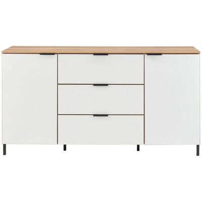 Möbelix , Weiß, Eichefarben , Glas, Holzwerkstoff , 2 Fächer , 3 Schublade(n) Schubladen , 160x89x40 cm , Beimöbel erhältlich , Kleinmöbel, Kommoden, Sideboards Möbelix , Weiß, Eichefarben , Glas, Holzwerkstoff , 2 Fächer , 3 Schublade(n) Schubladen , 160x89x40 cm , Beimöbel erhältlich , Kleinmöbel, Kommoden, Sideboards