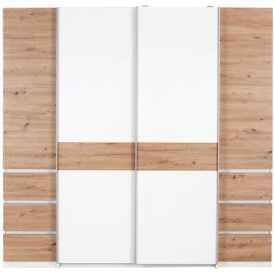 Fabio - Artisan Eiche Weiß - 215x215x62 cm - Kleiderschrank Fabio - Artisan Eiche Weiß - 215x215x62 cm - Kleiderschrank