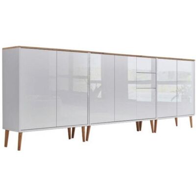 Mid.you , Weiß, Eiche Artisan, Weiß Hochglanz , Holzwerkstoff , 7 Fächer , 2 Schublade(n) Schubladen , 263.5x86x33 cm , erweiterbar, stehend , Kleinmöbel, Kommoden, Sideboards Mid.you , Weiß, Eiche Artisan, Weiß Hochglanz , Holzwerkstoff , 7 Fächer , 2 Schublade(n) Schubladen , 263.5x86x33 cm , erweiterbar, stehend , Kleinmöbel, Kommoden, Sideboards