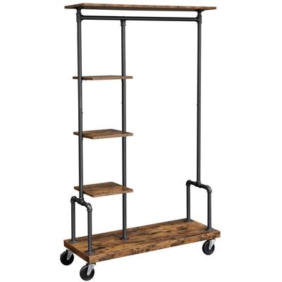 Mid.you , Braun, Schwarz , Metall, Holzwerkstoff , 103.5x174.5x40 cm , Schuhablage , Kleinmöbel, Kleiderständer, Kleiderwagen Mid.you , Braun, Schwarz , Metall, Holzwerkstoff , 103.5x174.5x40 cm , Schuhablage , Kleinmöbel, Kleiderständer, Kleiderwagen