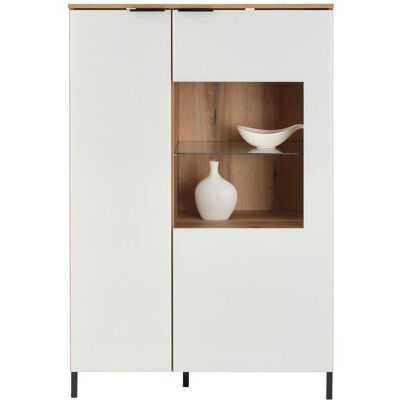 Möbelix , Weiß, Eichefarben , Glas, Holzwerkstoff , 6 Fächer , 90x140x40 cm , Beimöbel erhältlich , Kleinmöbel, Kommoden, Highboards Möbelix , Weiß, Eichefarben , Glas, Holzwerkstoff , 6 Fächer , 90x140x40 cm , Beimöbel erhältlich , Kleinmöbel, Kommoden, Highboards