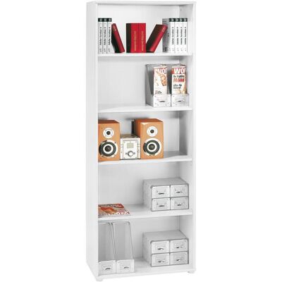 Möbelix , Weiß , Holzwerkstoff , 4 Fächer , 60x185.6x30 cm , Kleinmöbel, Regale, Bücherregale Möbelix , Weiß , Holzwerkstoff , 4 Fächer , 60x185.6x30 cm , Kleinmöbel, Regale, Bücherregale