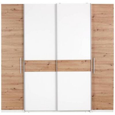 Fabio - Wardrobe - 215/215 cm - Weiß/Artisan Eiche - Wardrobe Fabio - Wardrobe - 215/215 cm - Weiß/Artisan Eiche - Wardrobe