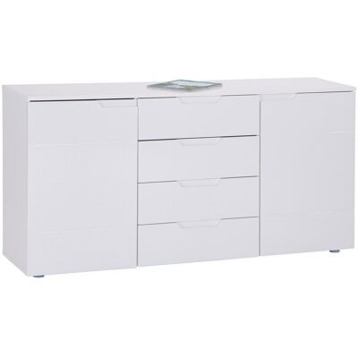 Möbelix , Weiß, Weiß Hochglanz , Holzwerkstoff , 4 Fächer , 4 Schublade(n) Schubladen , 160x81.4x40 cm , Beimöbel erhältlich , Kleinmöbel, Kommoden, Kommoden Möbelix , Weiß, Weiß Hochglanz , Holzwerkstoff , 4 Fächer , 4 Schublade(n) Schubladen , 160x81.4x40 cm , Beimöbel erhältlich , Kleinmöbel, Kommoden, Kommoden