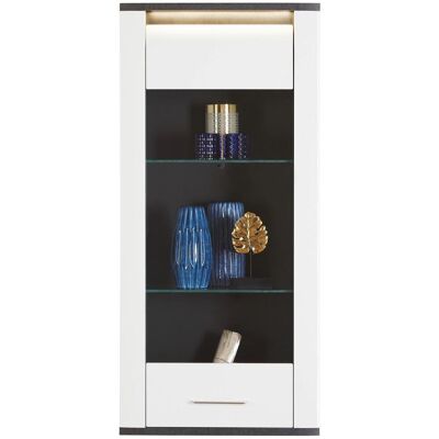 Luca Bessoni , Graphitfarben, Weiß , Glas, Holzwerkstoff , 2 Fächer , 54.7x118.5x34 cm , Typenauswahl, hängend, Beleuchtung , Kleinmöbel, Vitrinen, Hängevitrinen Luca Bessoni , Graphitfarben, Weiß , Glas, Holzwerkstoff , 2 Fächer , 54.7x118.5x34 cm , Typenauswahl, hängend, Beleuchtung , Kleinmöbel, Vitrinen, Hängevitrinen