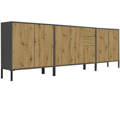 Mid.you , Anthrazit, Eiche Artisan , Holzwerkstoff , 7 Fächer , 2 Schublade(n) Schubladen , 263.5x86x33 cm , Made in Germany , in verschiedenen Größen erhältlich, erweiterbar, stehend , Kleinmöbel, Kommoden, Sideboards Mid.you , Anthrazit, Eiche Artisan , Holzwerkstoff , 7 Fächer , 2 Schublade(n) Schubladen , 263.5x86x33 cm , Made in Germany , in verschiedenen Größen erhältlich, erweiterbar, stehend , Kleinmöbel, Kommoden, Sideboards