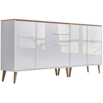 Mid.you , Weiß, Eiche Artisan, Weiß Hochglanz , Holzwerkstoff , 4 Fächer , 2 Schublade(n) Schubladen , 184.5x86x33 cm , Made in Germany , erweiterbar, stehend, in verschiedenen Holzdekoren erhältlich , Mid.you , Weiß, Eiche Artisan, Weiß Hochglanz , Holzwerkstoff , 4 Fächer , 2 Schublade(n) Schubladen , 184.5x86x33 cm , Made in Germany , erweiterbar, stehend, in verschiedenen Holzdekoren erhältlich ,