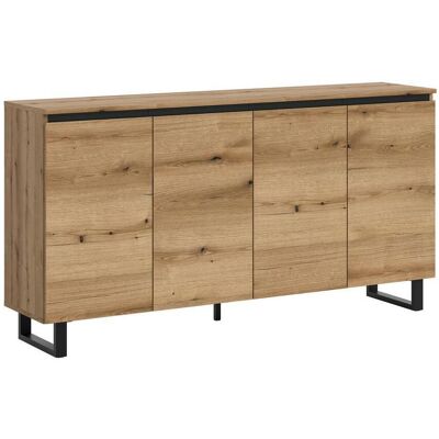 Livetastic , Eiche dunkel , Holzwerkstoff , Holzoptik , 4 Fächer , 160x84x36 cm , FSC MIX , stehend , Kleinmöbel, Kommoden, Sideboards Livetastic , Eiche dunkel , Holzwerkstoff , Holzoptik , 4 Fächer , 160x84x36 cm , FSC MIX , stehend , Kleinmöbel, Kommoden, Sideboards