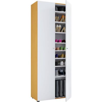 VCM Vandol I Schuhschrank - 9 Fächer, Braun & Weiß VCM Vandol I Schuhschrank - 9 Fächer, Braun & Weiß