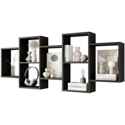 Möbelix , Schwarz , Holzwerkstoff , 160.8x65x18 cm , stehend, hängend , Kleinmöbel, Regale, Wandregale & Hängeregale, Wandregale Möbelix , Schwarz , Holzwerkstoff , 160.8x65x18 cm , stehend, hängend , Kleinmöbel, Regale, Wandregale & Hängeregale, Wandregale