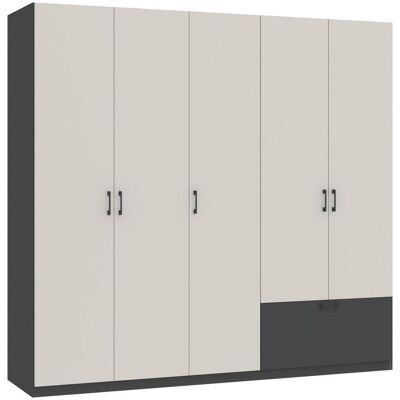 Möbelix , Anthrazit, Kaschmir , Holzwerkstoff , 3 Fächer , 1 Schublade(n) Schubladen , 225x210x54 cm , Möbelix , Anthrazit, Kaschmir , Holzwerkstoff , 3 Fächer , 1 Schublade(n) Schubladen , 225x210x54 cm ,