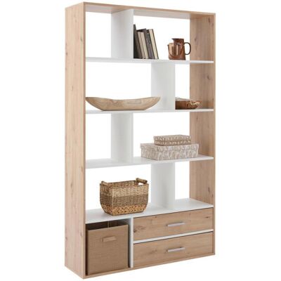 Möbelix , Weiß, Eiche Artisan , Holzwerkstoff , 8 Fächer , 2 Schublade(n) Schubladen , 110x184.6x32 cm , stehend , Kleinmöbel, Regale, Bücherregale Möbelix , Weiß, Eiche Artisan , Holzwerkstoff , 8 Fächer , 2 Schublade(n) Schubladen , 110x184.6x32 cm , stehend , Kleinmöbel, Regale, Bücherregale