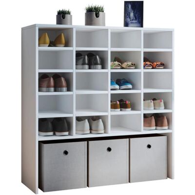 Mid.you , Weiß , Holzwerkstoff , 16 Fächer , 92x99x33 cm , Mid.you , Weiß , Holzwerkstoff , 16 Fächer , 92x99x33 cm ,