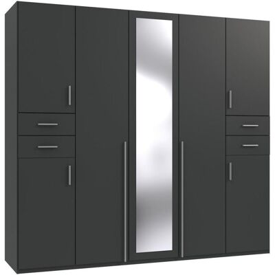 P & B , Graphitfarben , Holzwerkstoff , 6 Fächer , 4 Schublade(n) Schubladen , 225x208x58 cm , BQ - Bündnis für Qualität, Made in Germany, DIN EN ISO 9001 , in verschiedenen Größen erhältlich, in verschiedenen Holzdekoren erhältlich , P & B , Graphitfarben , Holzwerkstoff , 6 Fächer , 4 Schublade(n) Schubladen , 225x208x58 cm , BQ - Bündnis für Qualität, Made in Germany, DIN EN ISO 9001 , in verschiedenen Größen erhältlich, in verschiedenen Holzdekoren erhältlich ,