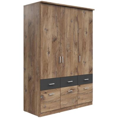 Möbelix , Graphitfarben, Eichefarben , Holzwerkstoff , 2 Fächer , 6 Schublade(n) Schubladen , 136x199x58 cm , in verschiedenen Größen erhältlich , Schlafzimmer, Kleiderschränke, Drehtürenschränke Möbelix , Graphitfarben, Eichefarben , Holzwerkstoff , 2 Fächer , 6 Schublade(n) Schubladen , 136x199x58 cm , in verschiedenen Größen erhältlich , Schlafzimmer, Kleiderschränke, Drehtürenschränke