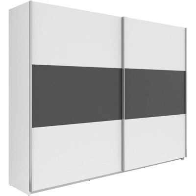 Möbelix , Graphitfarben, Weiß , Holzwerkstoff , 3 Fächer , 270x210x59 cm , FSC MIX , Schlafzimmer, Kleiderschränke, Schwebetürenschränke Möbelix , Graphitfarben, Weiß , Holzwerkstoff , 3 Fächer , 270x210x59 cm , FSC MIX , Schlafzimmer, Kleiderschränke, Schwebetürenschränke