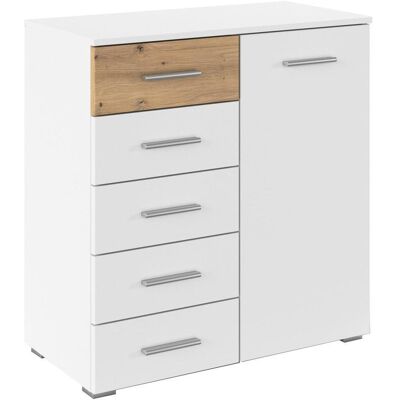 Möbelix , Weiß, Eiche Artisan , Holzwerkstoff , 2 Fächer , 5 Schublade(n) Schubladen , 80x84x40 cm , Blauer Engel, Goldenes M, Made in Germany , Kleinmöbel, Kommoden, Kommoden Möbelix , Weiß, Eiche Artisan , Holzwerkstoff , 2 Fächer , 5 Schublade(n) Schubladen , 80x84x40 cm , Blauer Engel, Goldenes M, Made in Germany , Kleinmöbel, Kommoden, Kommoden