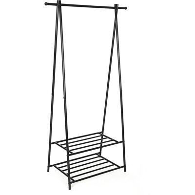 Möbelix , Schwarz , Metall, Kunststoff , 88x155x41 cm , standfeste Füße , Kleinmöbel, Kleiderständer, Kleiderständer Möbelix , Schwarz , Metall, Kunststoff , 88x155x41 cm , standfeste Füße , Kleinmöbel, Kleiderständer, Kleiderständer