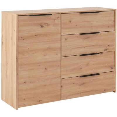 Möbelix , Eiche Artisan , Holzwerkstoff , 1 Fächer , 4 Schublade(n) Schubladen , 114.6x93.4x38 cm , Kleinmöbel, Kommoden, Kommoden Möbelix , Eiche Artisan , Holzwerkstoff , 1 Fächer , 4 Schublade(n) Schubladen , 114.6x93.4x38 cm , Kleinmöbel, Kommoden, Kommoden