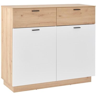 Möbelix , Weiß, Eiche Artisan , Holzwerkstoff , 4 Fächer , 2 Schublade(n) Schubladen , 106.5x97.6x40 cm , Kleinmöbel, Kommoden, Kommoden Möbelix , Weiß, Eiche Artisan , Holzwerkstoff , 4 Fächer , 2 Schublade(n) Schubladen , 106.5x97.6x40 cm , Kleinmöbel, Kommoden, Kommoden
