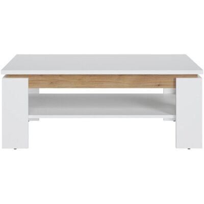 Möbelix , Weiß, Eichefarben , Holzwerkstoff , 110x43x67 cm , Möbelix , Weiß, Eichefarben , Holzwerkstoff , 110x43x67 cm ,