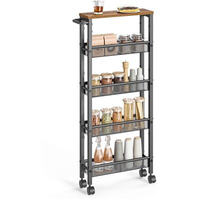 Mid.you , Braun, Schwarz , Metall, Holzwerkstoff , 13x99.6x45.4 cm , Stauraum , Kochen & Essen, Tischkultur, Servierwägen Mid.you , Braun, Schwarz , Metall, Holzwerkstoff , 13x99.6x45.4 cm , Stauraum , Kochen & Essen, Tischkultur, Servierwägen