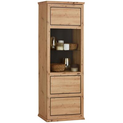 MÖBELIX , Anthrazit, Eichefarben , Holzwerkstoff , 2 Fächer , 64.2x209.2x43 cm , Beimöbel erhältlich, stehend , Kleinmöbel, Vitrinen, Vitrinenschränke MÖBELIX , Anthrazit, Eichefarben , Holzwerkstoff , 2 Fächer , 64.2x209.2x43 cm , Beimöbel erhältlich, stehend , Kleinmöbel, Vitrinen, Vitrinenschränke