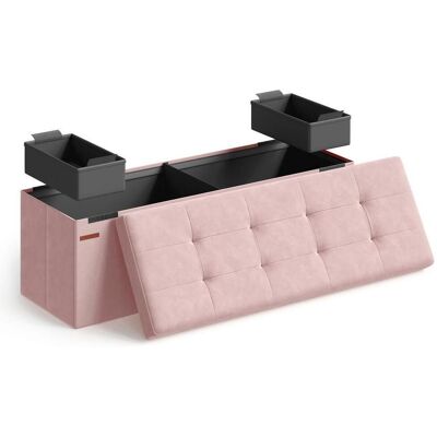 Möbelix , Rosa , Textil, Holzwerkstoff , 110x38x38 cm , faltbar, als Aufbewahrungsbox verwendbar, Stauraum , Möbelix , Rosa , Textil, Holzwerkstoff , 110x38x38 cm , faltbar, als Aufbewahrungsbox verwendbar, Stauraum ,