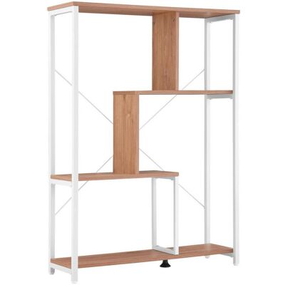 Mid.you , Weiß, Eichefarben , Holz , 80x110x24 cm , stehend , Kleinmöbel, Regale, Bücherregale Mid.you , Weiß, Eichefarben , Holz , 80x110x24 cm , stehend , Kleinmöbel, Regale, Bücherregale