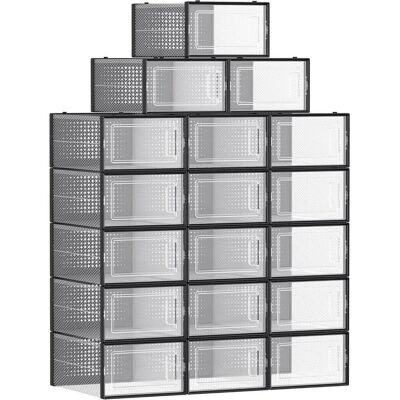 Möbelix , Transparent , Kunststoff , 18 Fächer , 33.3x14x23 cm , stapelbar, integrierte Durchlüftung , Ordnen & Aufbewahren, Boxen & Körbe, Aufbewahrungsboxen Möbelix , Transparent , Kunststoff , 18 Fächer , 33.3x14x23 cm , stapelbar, integrierte Durchlüftung , Ordnen & Aufbewahren, Boxen & Körbe, Aufbewahrungsboxen