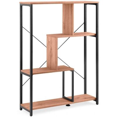 Mid.you , Schwarz, Eichefarben , Holzwerkstoff , 80x110x24 cm , Kleinmöbel, Regale, Bücherregale Mid.you , Schwarz, Eichefarben , Holzwerkstoff , 80x110x24 cm , Kleinmöbel, Regale, Bücherregale