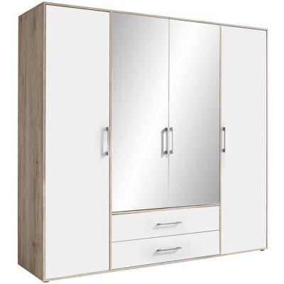 Möbelix , Weiß, Transparent, Eiche San Remo , Glas, Holzwerkstoff , 7 Fächer , 2 Schublade(n) Schubladen , 206x195x60 cm , in verschiedenen Größen erhältlich , Möbelix , Weiß, Transparent, Eiche San Remo , Glas, Holzwerkstoff , 7 Fächer , 2 Schublade(n) Schubladen , 206x195x60 cm , in verschiedenen Größen erhältlich ,