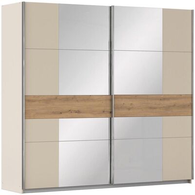 Luca Bessoni , Silberfarben, Champagner, Eiche Artisan , Holzwerkstoff , 2 Fächer , 226x210x62 cm , Blauer Engel, Goldenes M, Made in Germany , Luca Bessoni , Silberfarben, Champagner, Eiche Artisan , Holzwerkstoff , 2 Fächer , 226x210x62 cm , Blauer Engel, Goldenes M, Made in Germany ,
