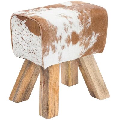 Wohnling Braunes Leder Fußhocker - Fußhocker Wohnling Braunes Leder Fußhocker - Fußhocker