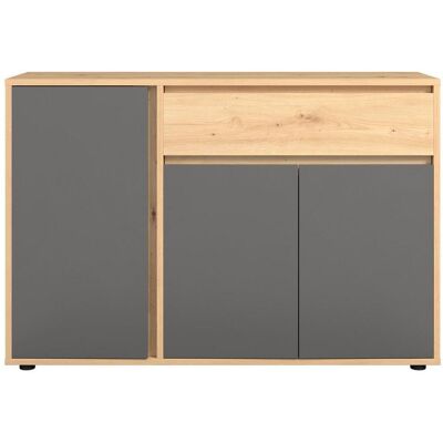Möbelix , Anthrazit, Eiche Artisan , Holzwerkstoff , 3 Fächer , 1 Schublade(n) Schubladen , 128x86x40.3 cm , Kleinmöbel, Kommoden, Sideboards Möbelix , Anthrazit, Eiche Artisan , Holzwerkstoff , 3 Fächer , 1 Schublade(n) Schubladen , 128x86x40.3 cm , Kleinmöbel, Kommoden, Sideboards