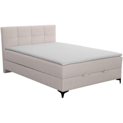 Möbelix , Beige , Textil , 140x200 cm , gepolstertes Kopfteil , Möbelix , Beige , Textil , 140x200 cm , gepolstertes Kopfteil ,