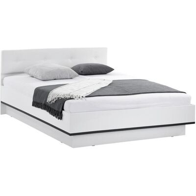 Möbelix , Weiß , Leder, Holzwerkstoff , Lederlook , 180x200 cm , Bettkasten, Lattenrost , Möbelix , Weiß , Leder, Holzwerkstoff , Lederlook , 180x200 cm , Bettkasten, Lattenrost ,