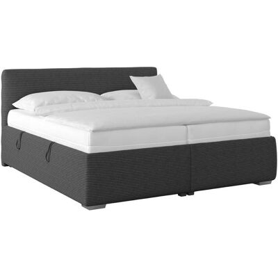 Möbelix , Dunkelgrau , Holz , Streifen , H3 + H4 , 200x200 cm , Bezug abnehmbar/waschbar,Lattenrost, Matratze, gepolstertes Kopfteil , Schlafzimmer, Betten, Familienbetten Möbelix , Dunkelgrau , Holz , Streifen , H3 + H4 , 200x200 cm , Bezug abnehmbar/waschbar,Lattenrost, Matratze, gepolstertes Kopfteil , Schlafzimmer, Betten, Familienbetten