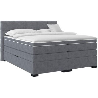 Möbelix , Dunkelgrau , Textil , H4 , 5-Zonen , 160x200 cm , Bettkasten, gepolstertes Kopfteil , Möbelix , Dunkelgrau , Textil , H4 , 5-Zonen , 160x200 cm , Bettkasten, gepolstertes Kopfteil ,