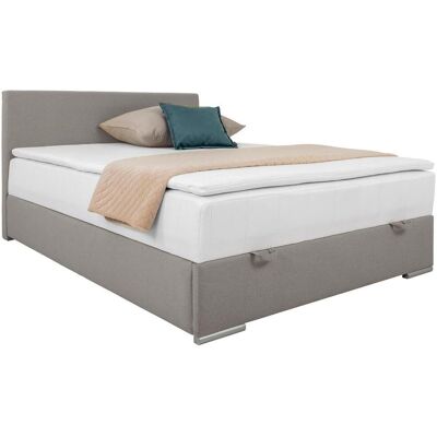 Möbelix , Taupe , Textil , Buche , vollmassiv , H2 , 140x200 cm , gepolstertes Kopfteil, Stoffauswahl, in verschiedenen Größen erhältlich , Möbelix , Taupe , Textil , Buche , vollmassiv , H2 , 140x200 cm , gepolstertes Kopfteil, Stoffauswahl, in verschiedenen Größen erhältlich ,