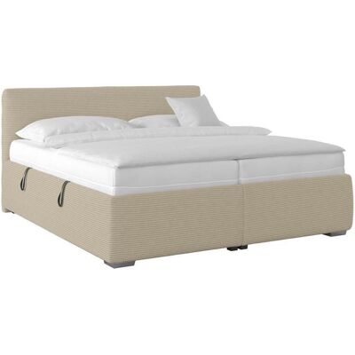 Möbelix , Creme , Holz, Holzwerkstoff , H3 + H4 , 3-Zonen , 180x200 cm , Bezug abnehmbar/waschbar, wendbar, für verstellbare Lattenroste geeignet, Bezug rundum abnehmbar,Bettkasten, Lattenrost, Matratze, gepolstertes Kopfteil, Wendematratze mit unterschie Möbelix , Creme , Holz, Holzwerkstoff , H3 + H4 , 3-Zonen , 180x200 cm , Bezug abnehmbar/waschbar, wendbar, für verstellbare Lattenroste geeignet, Bezug rundum abnehmbar,Bettkasten, Lattenrost, Matratze, gepolstertes Kopfteil, Wendematratze mit unterschie