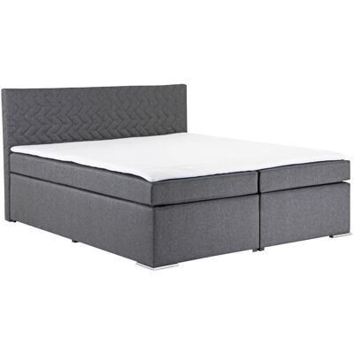 Möbelix , Grau , Textil , 180x200 cm , Matratze, gepolstertes Kopfteil, Federkernmatratze, Topper durchgehend , Möbelix , Grau , Textil , 180x200 cm , Matratze, gepolstertes Kopfteil, Federkernmatratze, Topper durchgehend ,