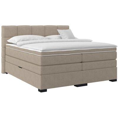 Möbelix , Beige , Textil , H4 , 5-Zonen , 160x200 cm , Bettkasten, gepolstertes Kopfteil , Möbelix , Beige , Textil , H4 , 5-Zonen , 160x200 cm , Bettkasten, gepolstertes Kopfteil ,