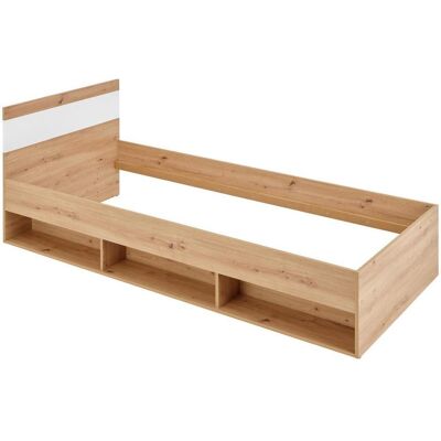 Möbelix , Weiß, Eiche Artisan , Holzwerkstoff , 3 Fächer , 90x200 cm , Möbelix , Weiß, Eiche Artisan , Holzwerkstoff , 3 Fächer , 90x200 cm ,