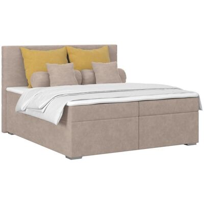 Möbelix , Cappuccino , Textil , H3 , 160x200 cm , Bettkasten, gepolstertes Kopfteil, Topper durchgehend , Möbelix , Cappuccino , Textil , H3 , 160x200 cm , Bettkasten, gepolstertes Kopfteil, Topper durchgehend ,